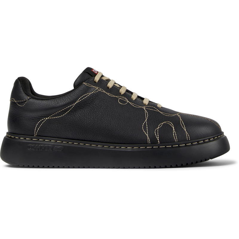 CAMPER Twins - Sneakers Voor Heren - Zwart, Maat 39, Smooth Leather