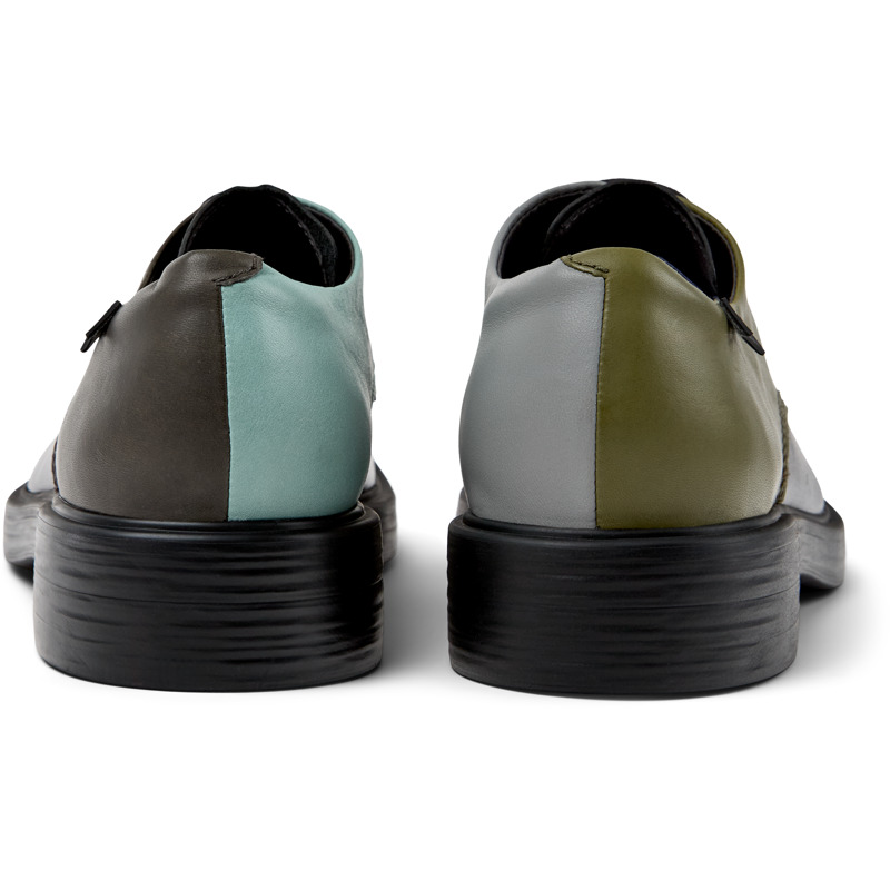 CAMPER Twins - Chaussures Casual Pour Homme - Noir,Vert,Gris, Taille 42, Cuir Lisse