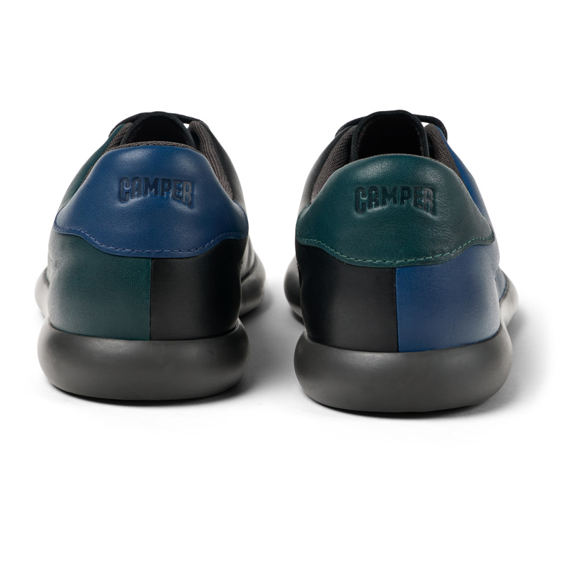 CAMPER Twins - Sneakers For Men - Black,Blue,Green, Size 41, Smooth Leather