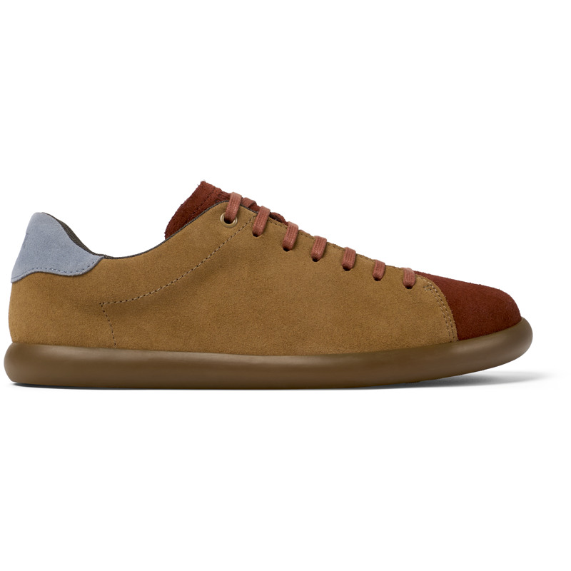 CAMPER Twins - Sneaker Für Herren - Rot,Braun ,Grau, Größe 46, Veloursleder