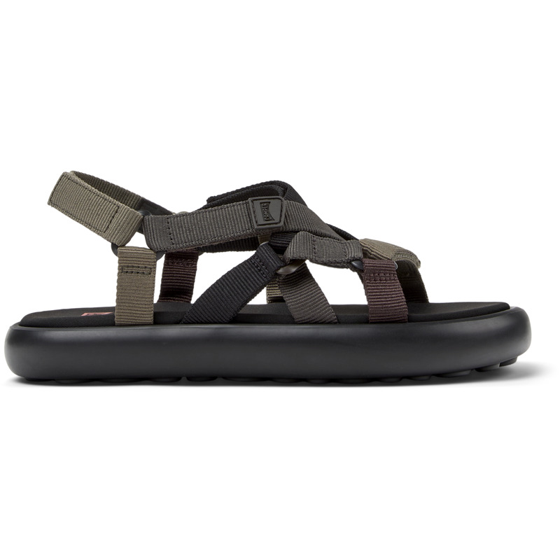 Camper Pelotas Flota Sandal In Green,black,grey