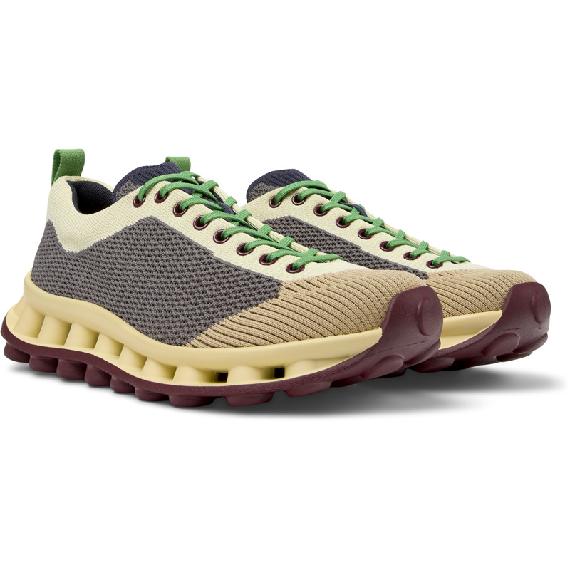 Camper X Sunnei Pelotissima Sneakers In Grey,yellow,beige