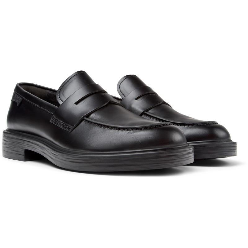 Camper Penny-leather Loafers In Black