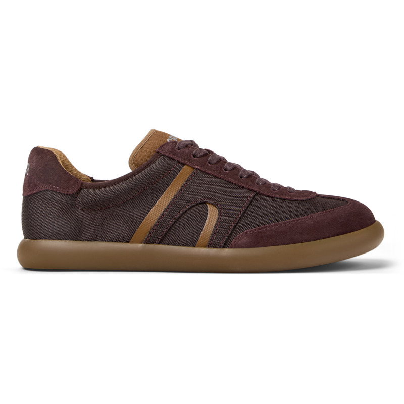 Camper Pelotas Soller Suede Sneakers In Burgundy