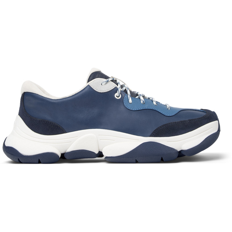 CAMPER Twins - Casual para Hombre - Azul,Gris, talla 39, Piel Lisa/Piel Vuelta