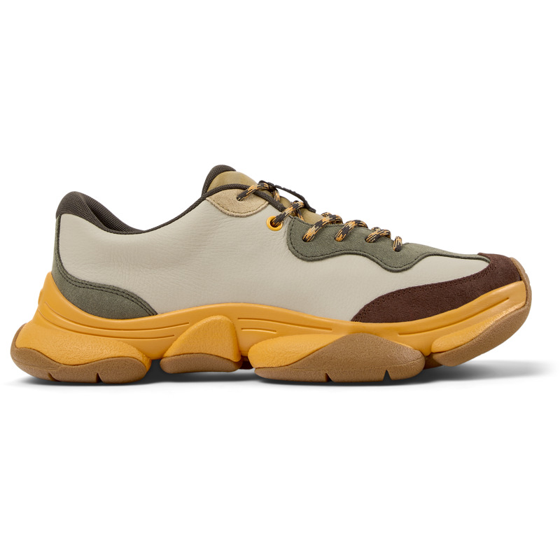 CAMPER Twins - Casual para Hombre - Marron,Beige,Verde, talla 39, Piel Lisa/Piel Vuelta