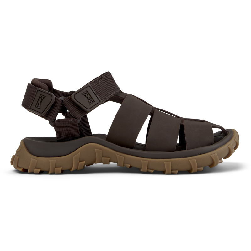 CAMPER Drift Trail Sandal - Casual παπούτσια Για Ανδρικα - Καφέ, Μέγεθος 44, Smooth leather/Cotton fabric