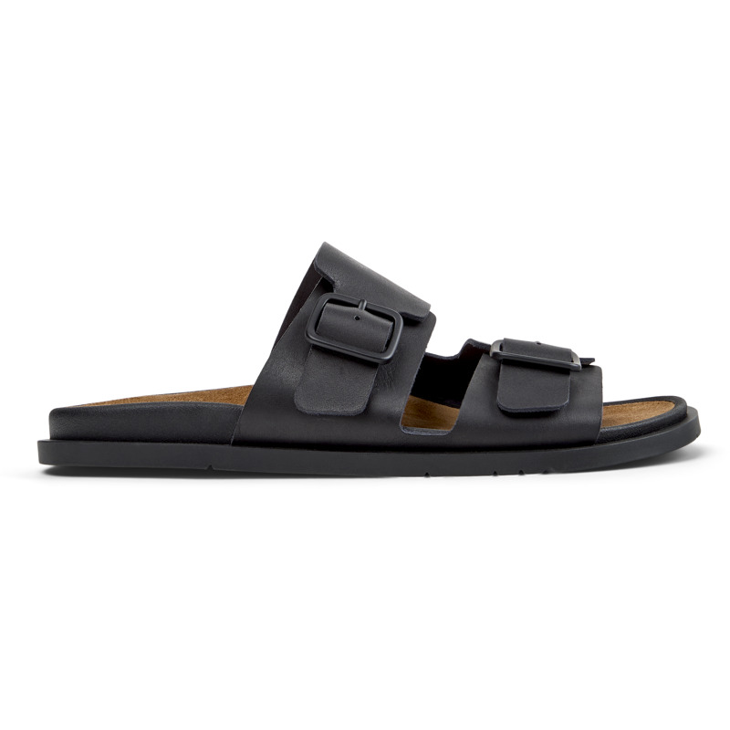 CAMPER Lluc Sandal - Casual para Hombre - Negro, talla 39, Piel Lisa