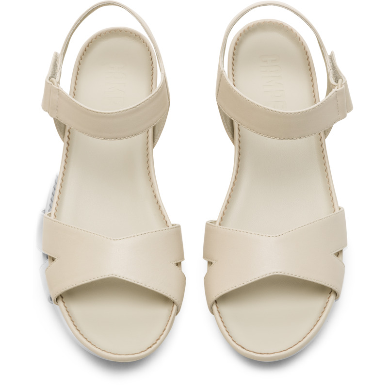 CAMPER Micro - Sandals For Women - Beige, Size 39, Smooth Leather