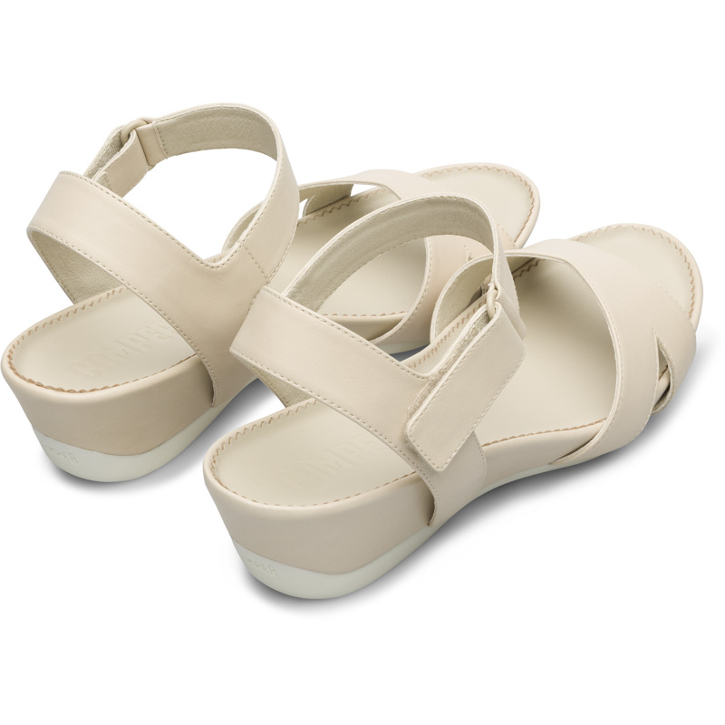 CAMPER Micro - Sandals For Women - Beige, Size 39, Smooth Leather