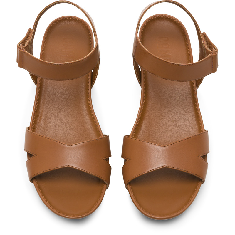 CAMPER Micro - Sandals For Women - Brown, Size 36, Smooth Leather