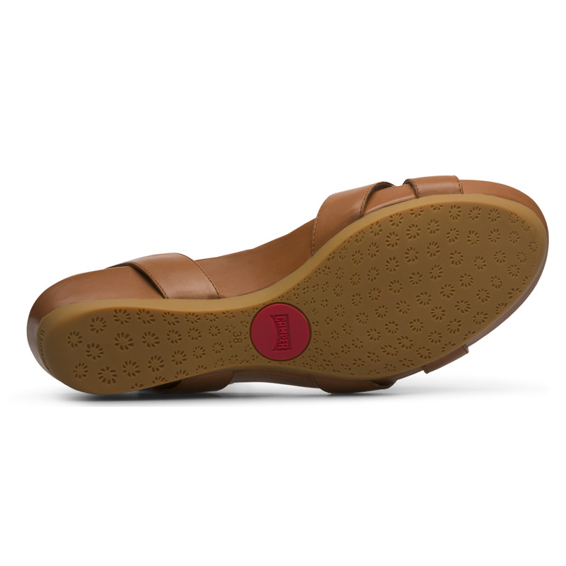 CAMPER Micro - Sandals For Women - Brown, Size 36, Smooth Leather