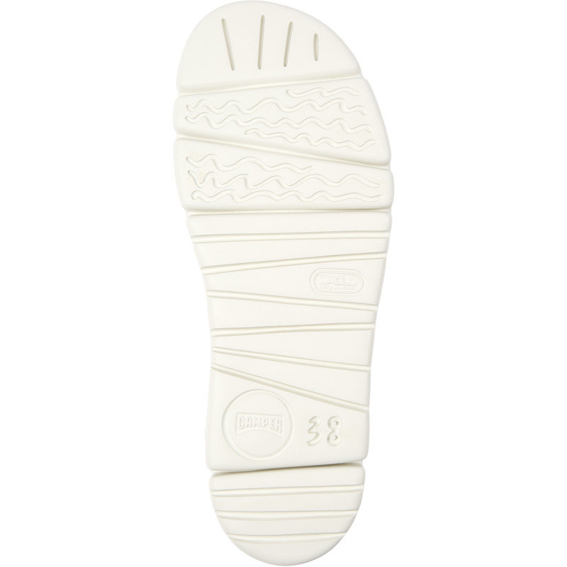 CAMPER Oruga - Sandals For Women - White, Size 42, Smooth Leather/Cotton Fabric