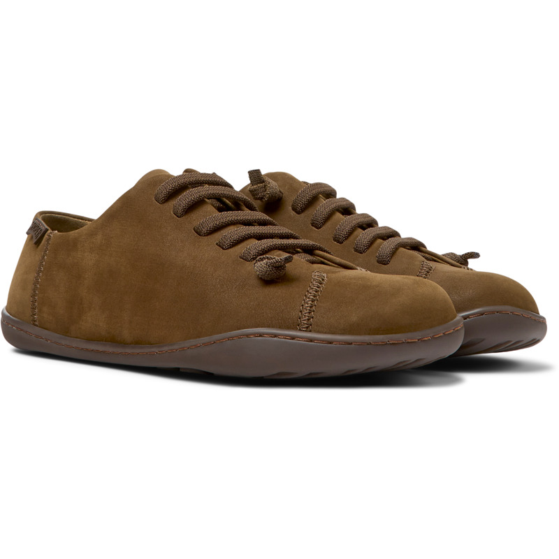 Camper Peu - Lace-Up For Women - Brown, Size 35, Suede