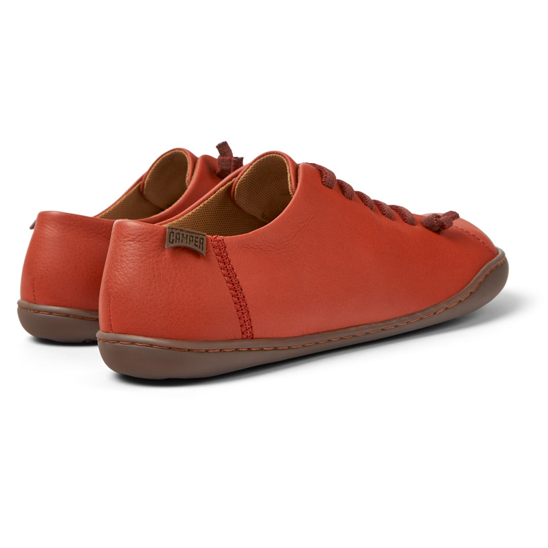 Camper Peu - Lace-Up For Women - Red, Size 40, Smooth Leather