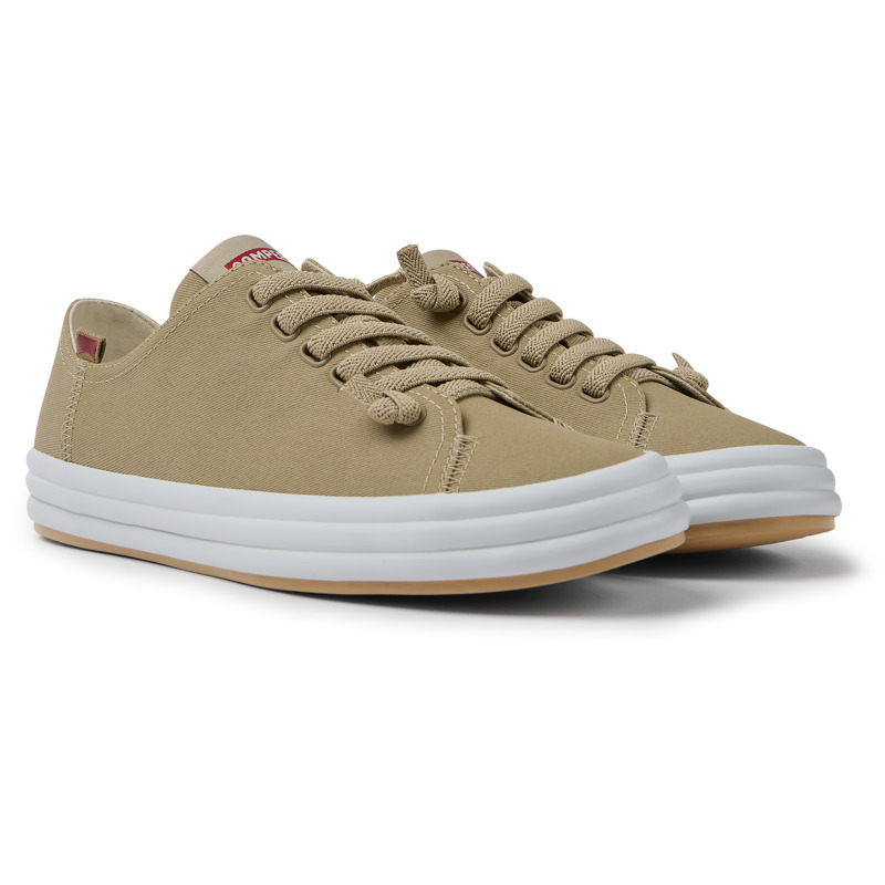 Camper Hoops - Sneakers For Women - Beige, Size 39, Cotton Fabric