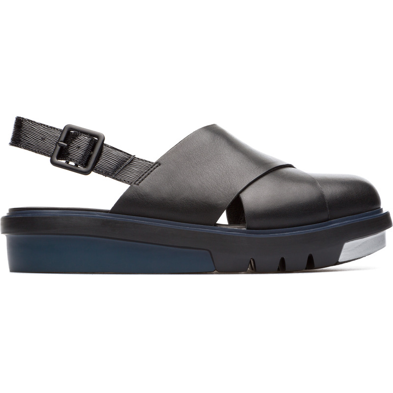 CAMPER Marta - Formal shoes for Women - Black, Smooth leather/Cotton fabric - K200610