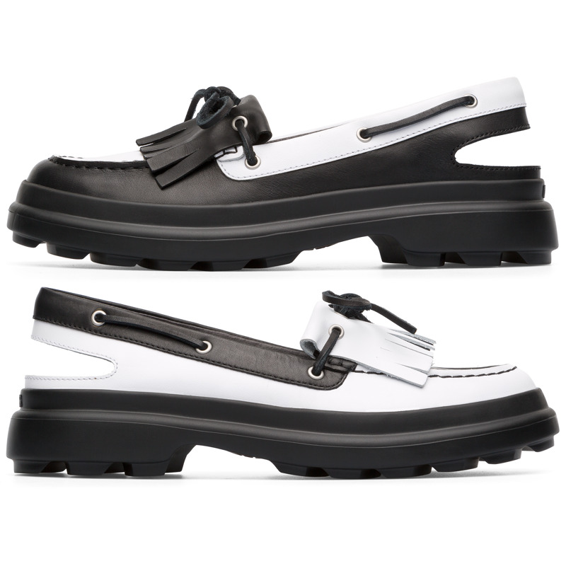 Camper Twins, Chaussures plates Femme, Noir/Blanc, Taille 35 (EU), K200658-002