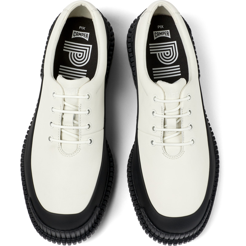 Camper Pix - Formal Shoes For Women - White, Black, Size 37, Smooth Leather
