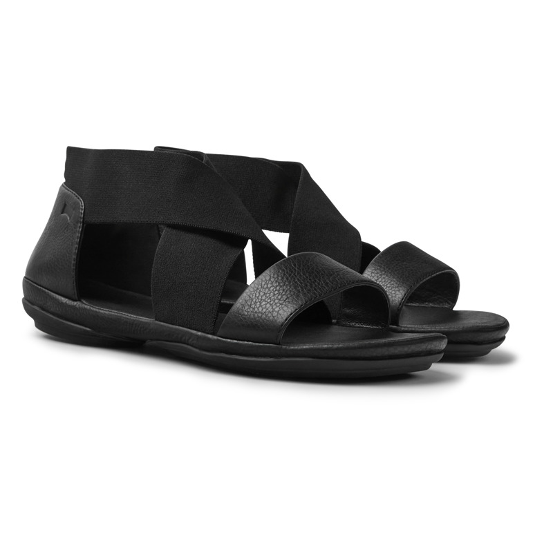 CAMPER Right - Sandals For Women - Black, Size 42, Smooth Leather