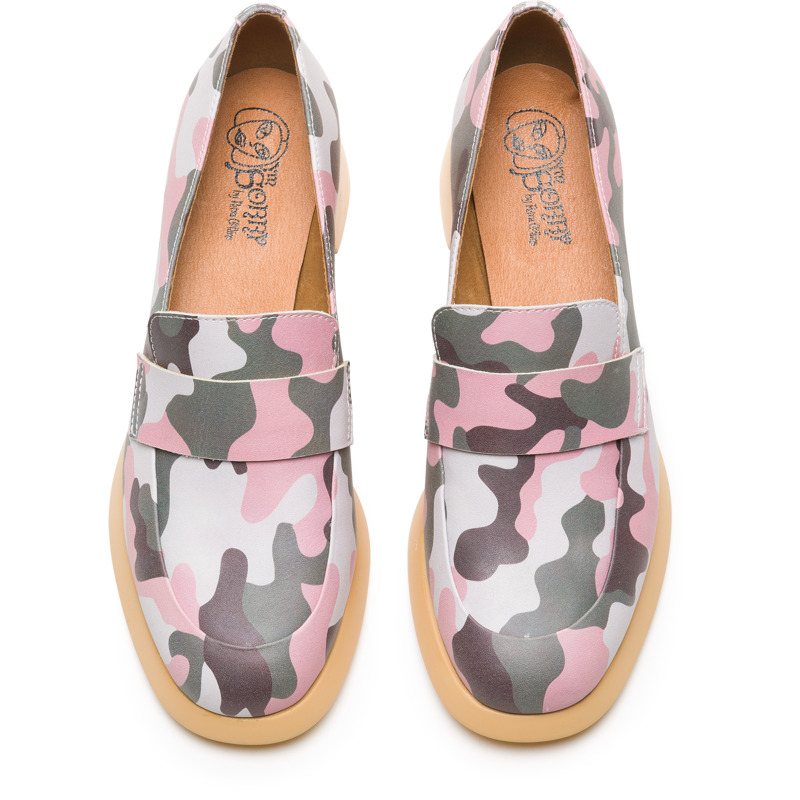 Camper Ssense & Petra Collins - Formal Shoes For Women - Green, Pink, White, Size 35, Smooth Leather