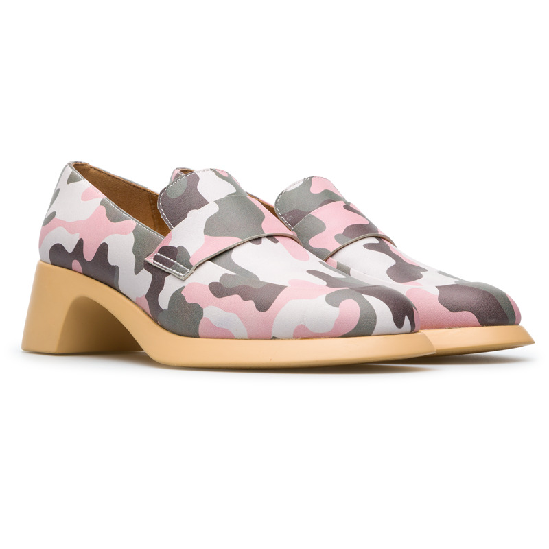 Camper Ssense & Petra Collins - Formal Shoes For Women - Green, Pink, White, Size 35, Smooth Leather