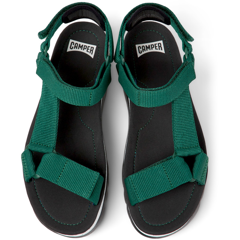 CAMPER Oruga Up - Sandals For Women - Green, Size 42, Cotton Fabric