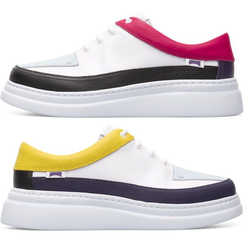 CAMPER Twins - Zapatillas para Mujer - Blanco,Violeta,Negro, talla 35, Piel Lisa