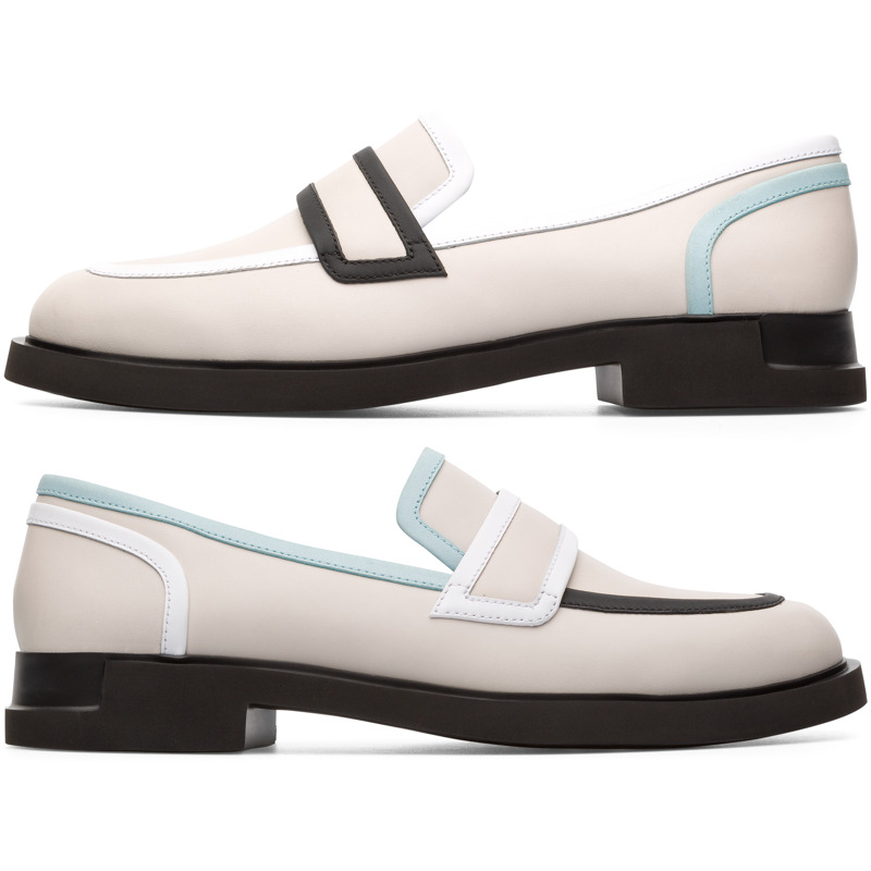 CAMPER Twins - Zapatos de vestir para Mujer - Beige, talla 37, Piel Lisa