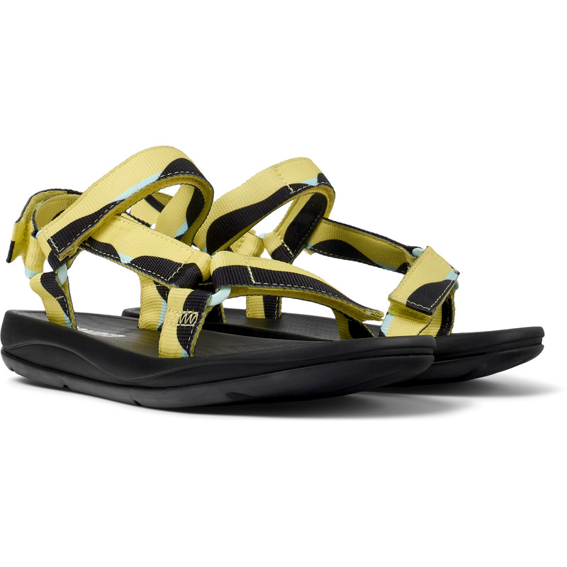 Camper Match - Sandals For Women - Yellow, Black, Blue, Size 37, Cotton Fabric