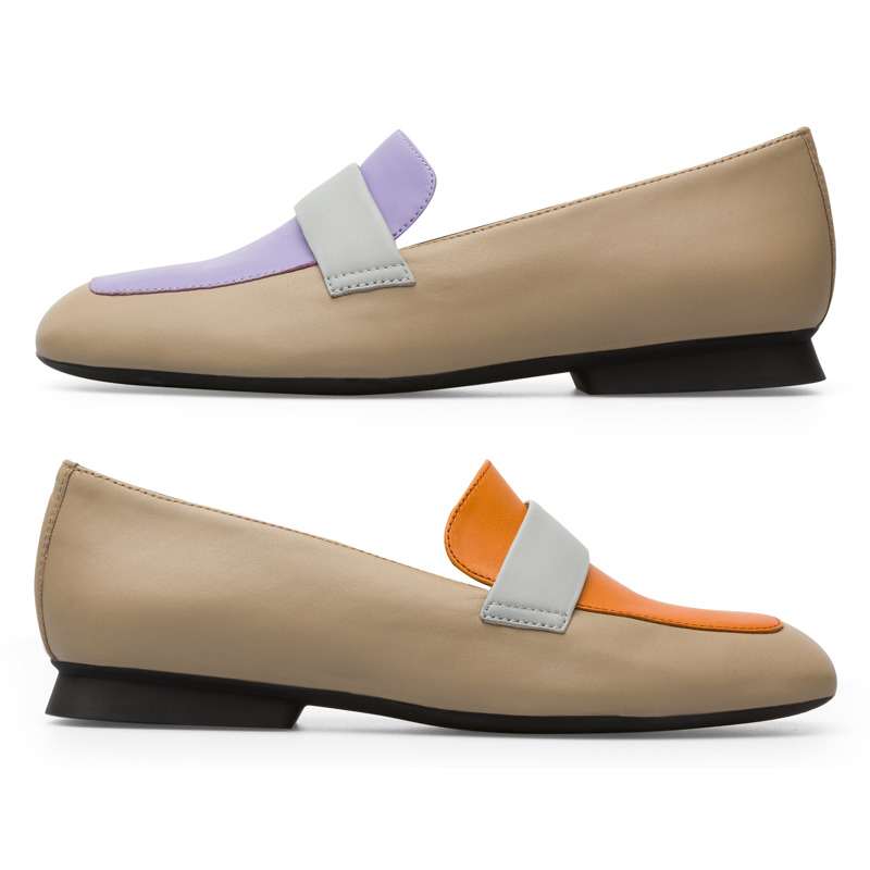Camper Twins, Chaussures plates Femme, Gris/Orange/Pourpre , Taille 35 (EU), K200991-002