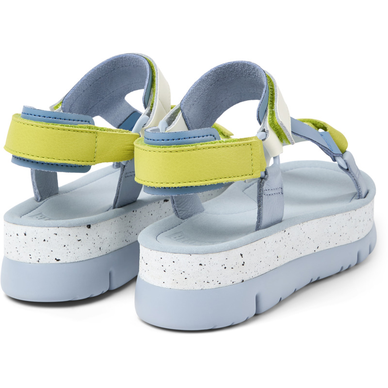 CAMPER Oruga Up - Sandals For Women - Blue,White,Green, Size 38, Smooth Leather