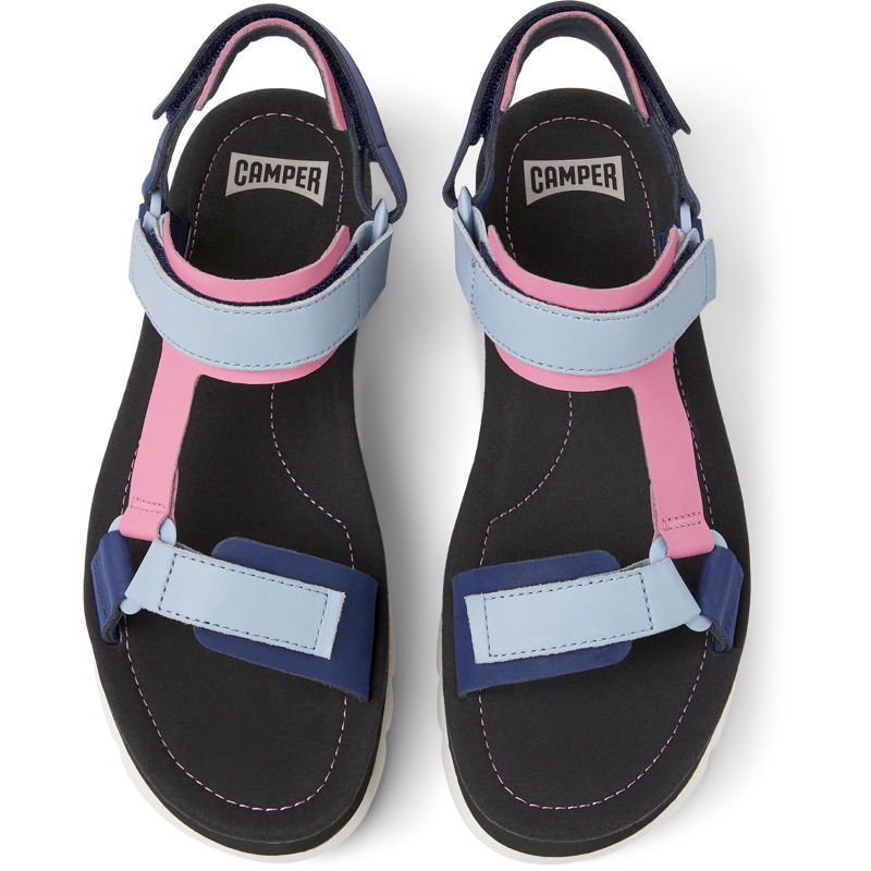 CAMPER Oruga Up - Sandals For Women - Blue,Pink, Size 35, Smooth Leather