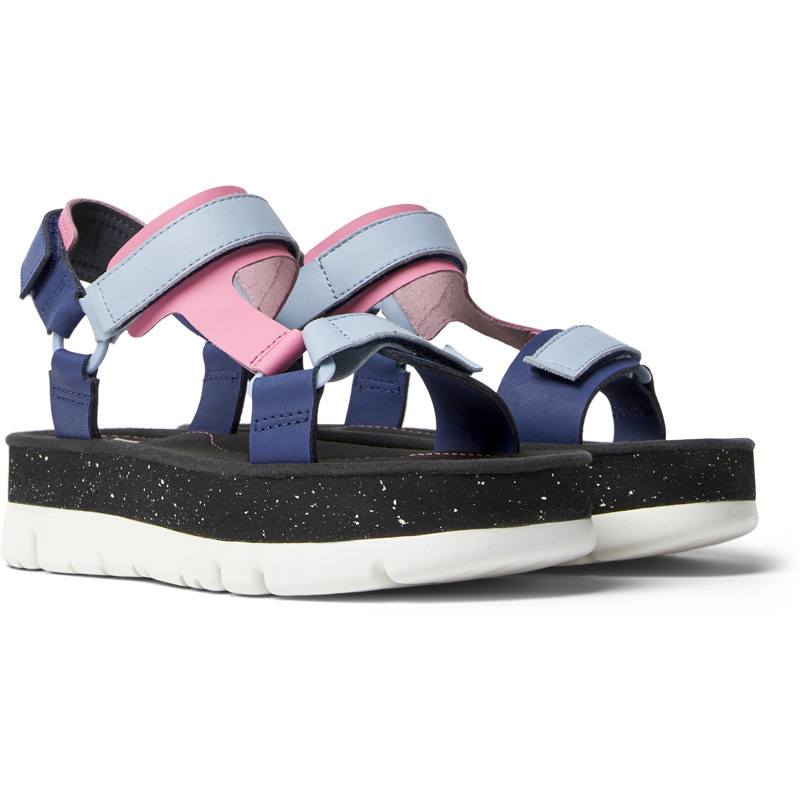 CAMPER Oruga Up - Sandals For Women - Blue,Pink, Size 35, Smooth Leather