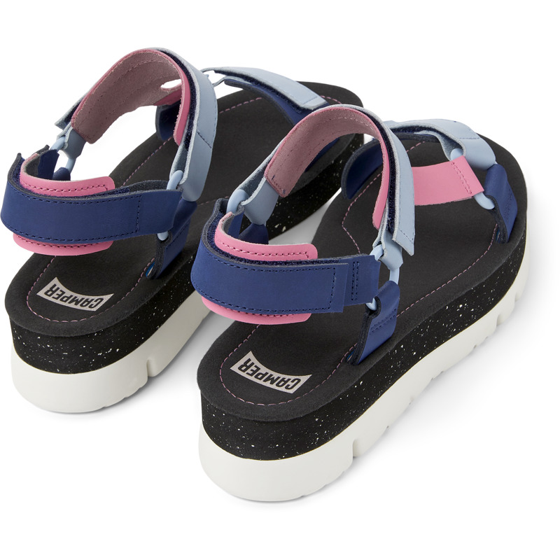 CAMPER Oruga Up - Sandals For Women - Blue,Pink, Size 35, Smooth Leather