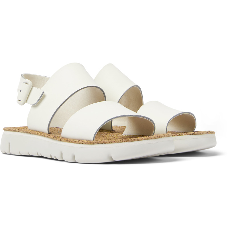Camper Oruga - Sandals For Women - White, Size 39, Smooth Leather