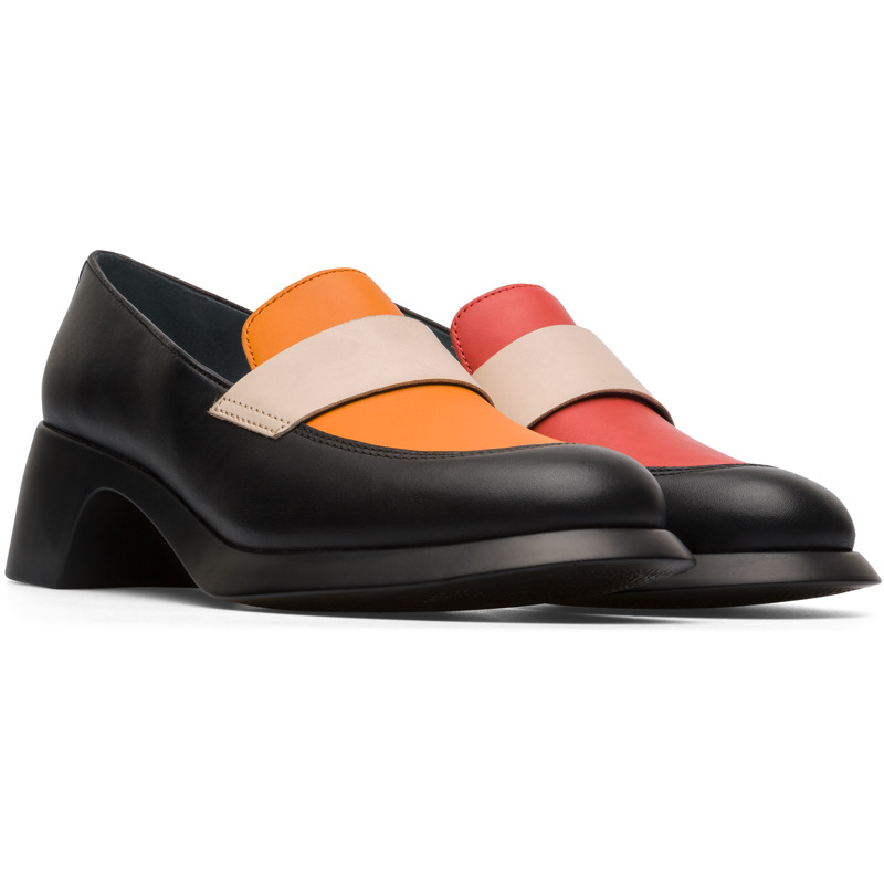 Camper Twins - Elegante Schuhe Für Damen - Schwarz, Orange, Rot, Größe 40,