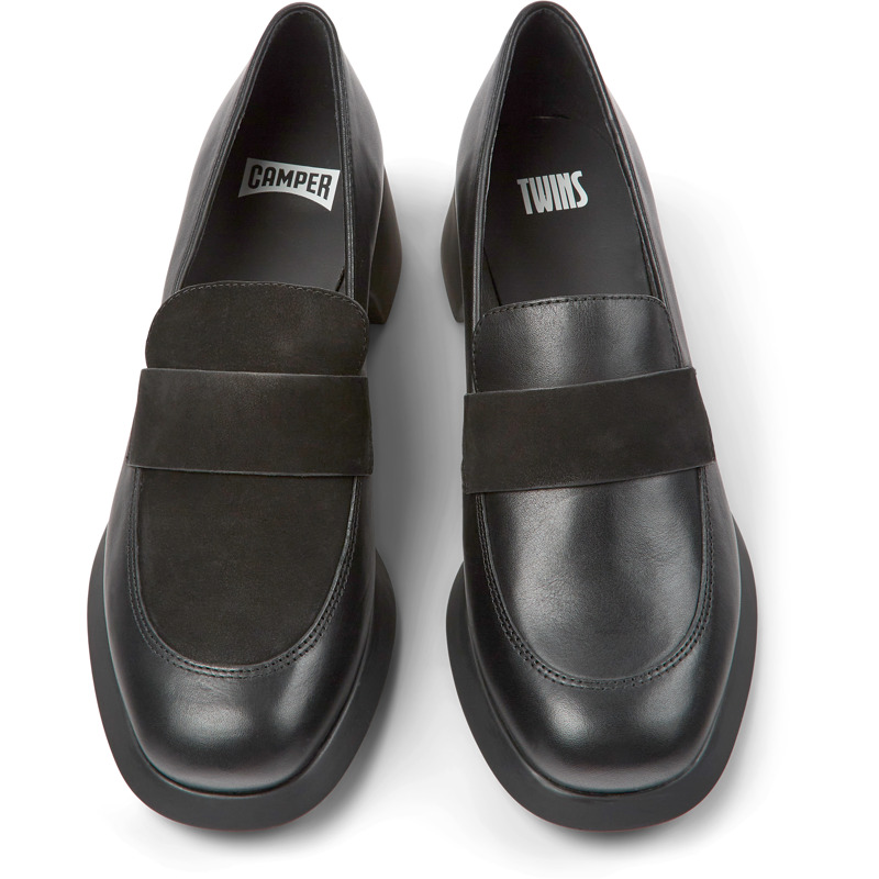 CAMPER Twins - Loafers For Women - Black, Size 36, Smooth Leather