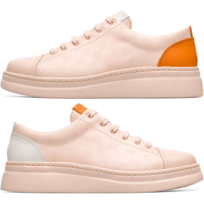 CAMPER Twins - Zapatillas para Mujer - Nude,Naranja,Blanco, talla 35, Piel Lisa