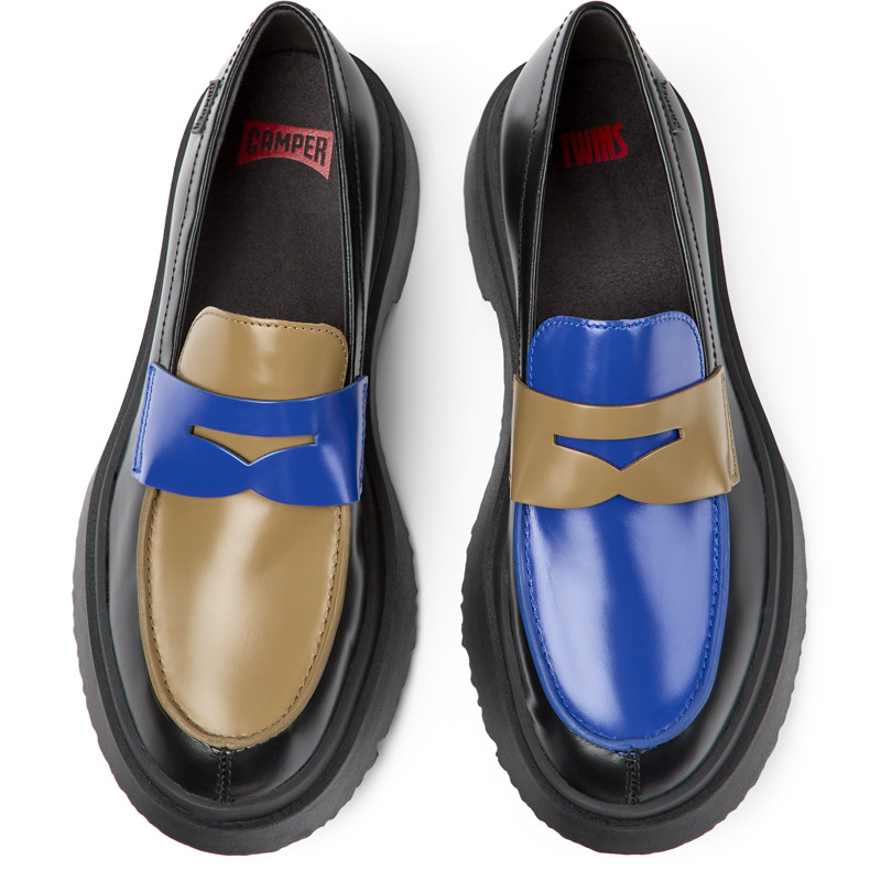 CAMPER Twins - Chaussures Habillées Pour Femme - Noir,Marron,Bleu, Taille 42, Cuir Lisse