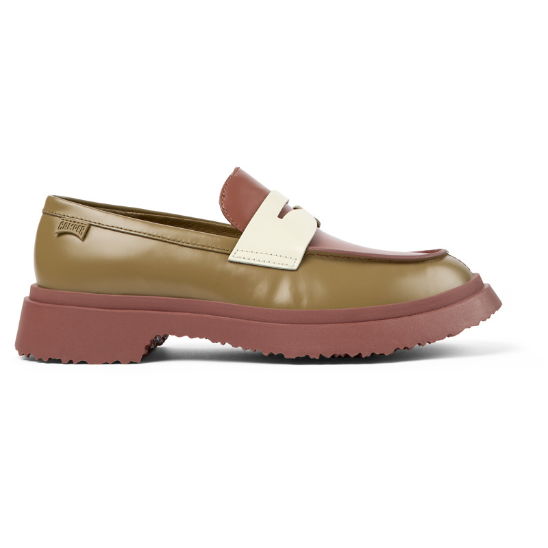 CAMPER Twins - Elegante Schuhe Für Damen - Braun ,Rot,Weiß, Größe 39, Glattleder
