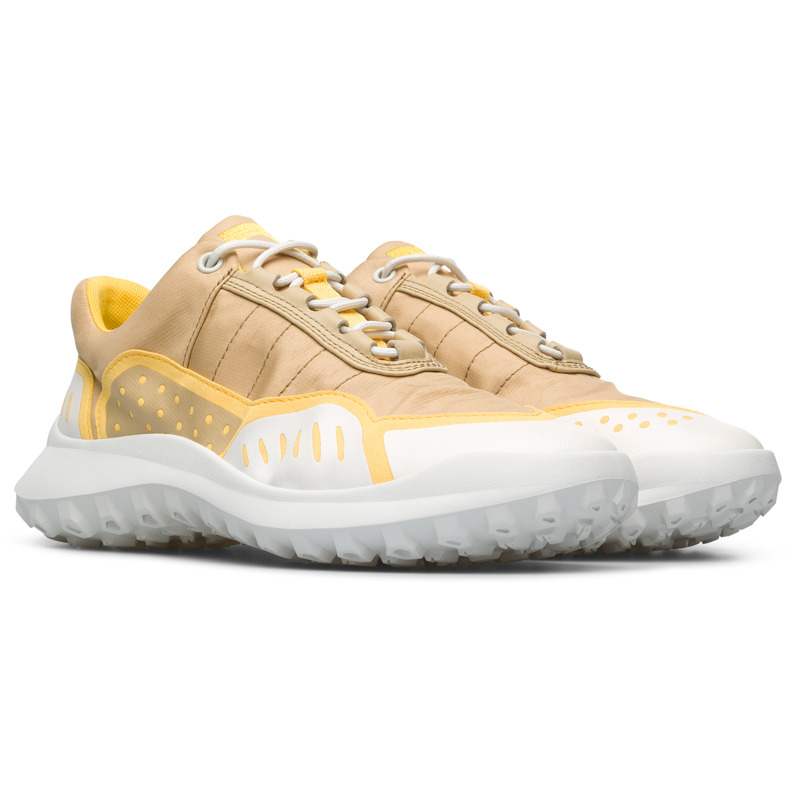 Camper Crclr - Sneakers For Women - Beige, White, Yellow, Size 42, Cotton Fabric/Smooth Leather