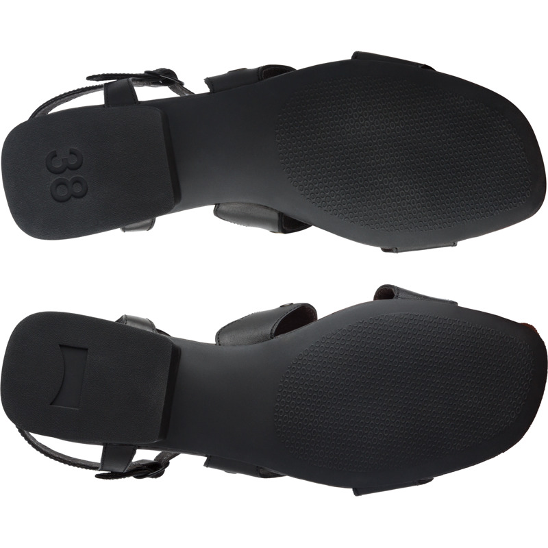 CAMPER Twins - Sandals For Women - Black, Size 40, Smooth Leather