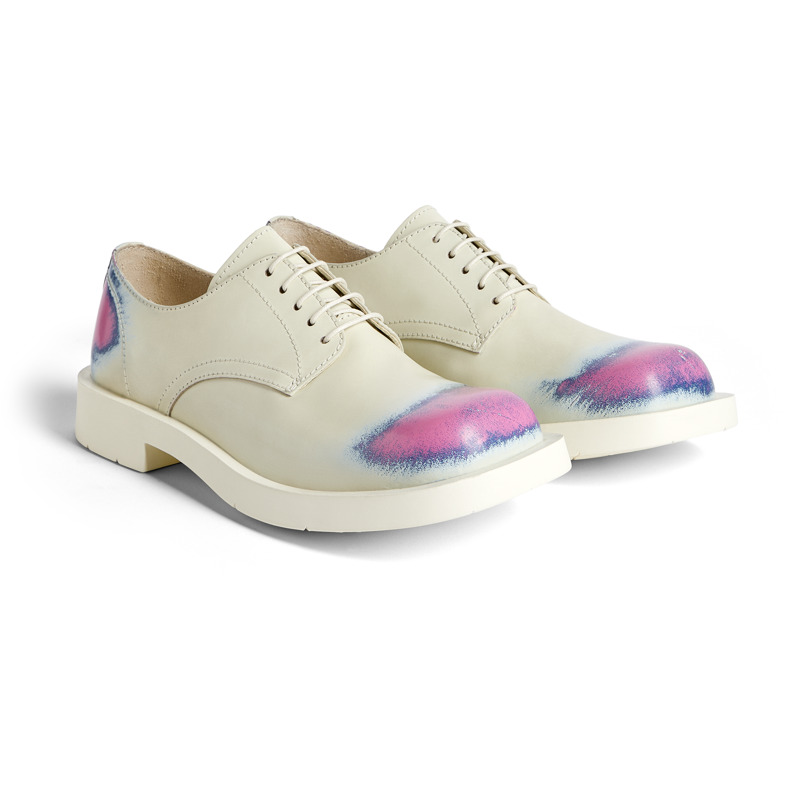 Camper Mil 1978 - Formal Shoes For Women - White, Pink, Blue, Size 41, Smooth Leather