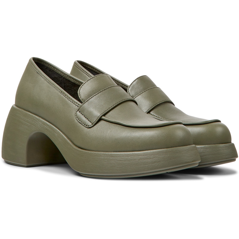 Camper Thelma - Formal Shoes For Women - Green, Size 40, Smooth Leather