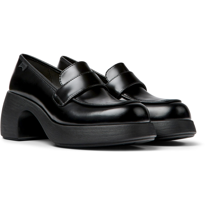 Camper Thelma - Loafers For Women - Black, Size 38, Smooth Leather