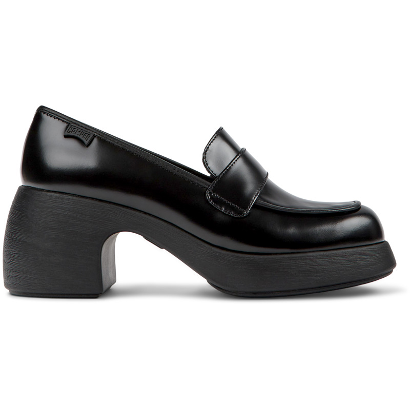 CAMPER Thelma - Loafers For Women - Black, Size 38, Smooth Leather