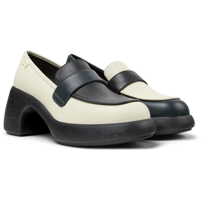 CAMPER Twins - Elegante Schuhe Für Damen - Weiß,Grün,Schwarz, Größe 41, Glattleder