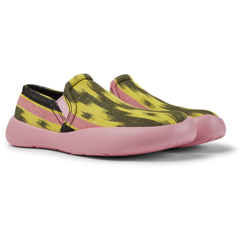 Camper Peu Stadium - Sneakers For Women - Yellow, Black, Pink, Size 40, Cotton Fabric