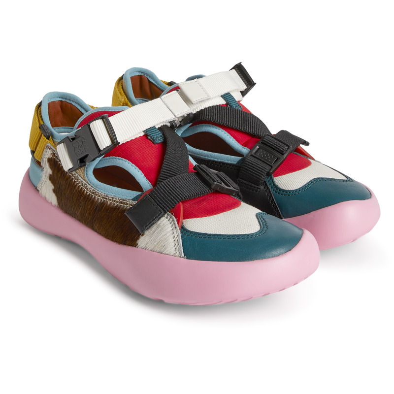 Camper Peu Stadium - Sandalen Für Damen - Rot, Weiß, Schwarz, Größe 35,